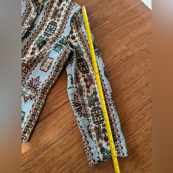 SOLD⚫️Vinatge 90's Bedford Fair Lifestyles Aztec Tapestry Jacket Size 16 - Picture 8 of 10